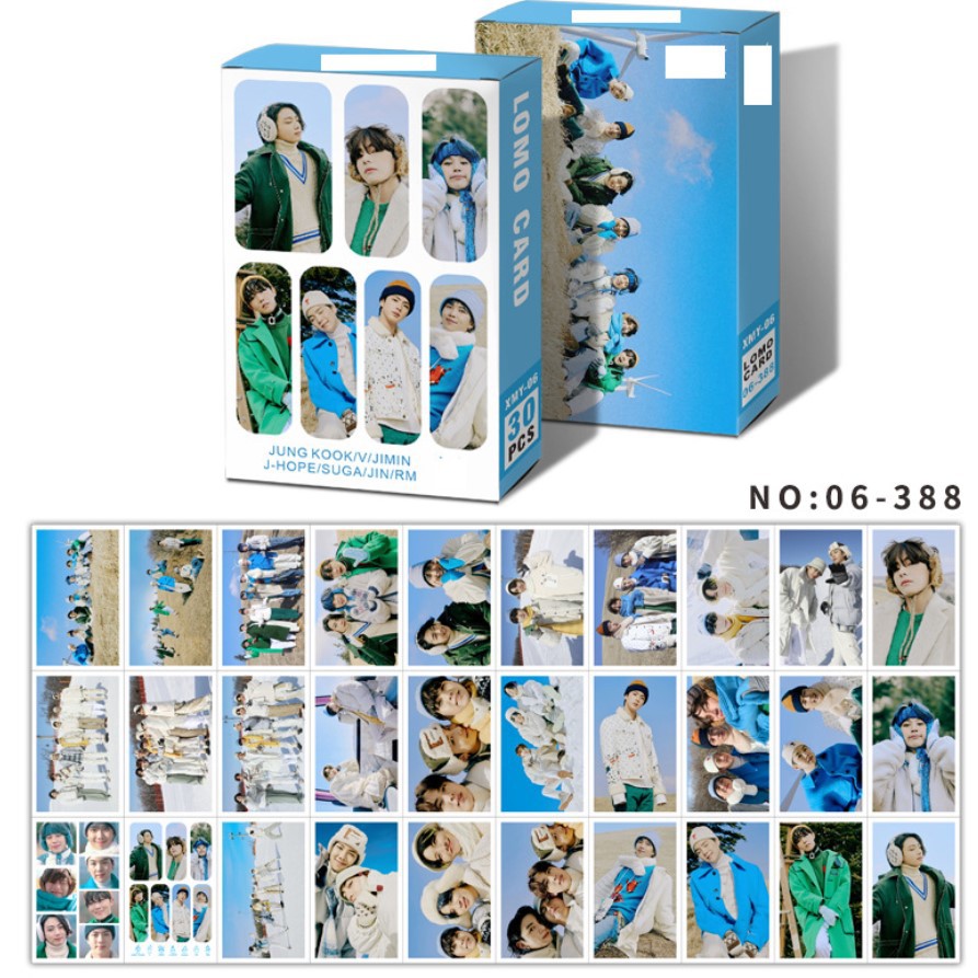 Bộ sưu tập hình 30 tấm (lomo card) của BT21 BTS Bangtan Boys bản 2