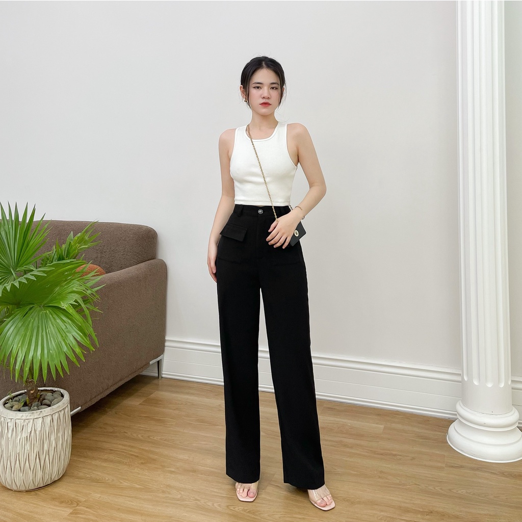 ZAREEN | QUẦN TÂY TÚI ĐẮP ZAREEN TRS20 ĐEN