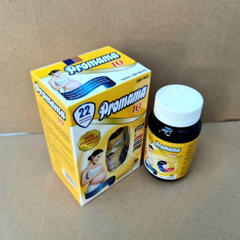 Promama IQ bổ sung vitamin cho mẹ bầu - Hộp 30 viên