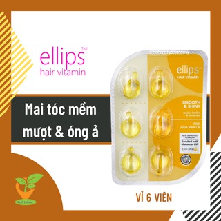 Viên serum dưỡng tóc ELLIPS (Vỉ 6 viên) - Vitamin dưỡng tóc