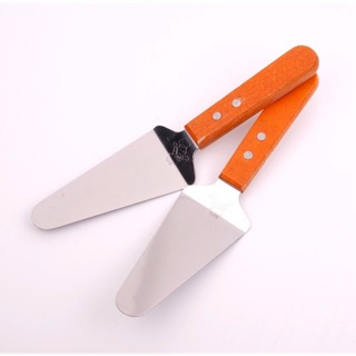 Xẻng múc bánh inox cán gỗ 25cm