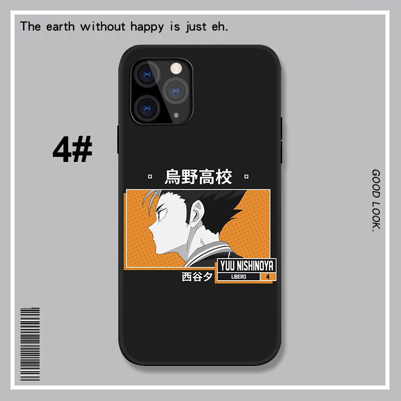 Ốp điện thoại mềm hình Haikyuu Yuu Nishinoya thích hợp cho iPhone X Xs Max XR 6 6s 7 8 Plus 5 5s SE 2020 6+ 6s+ 7+ 8+