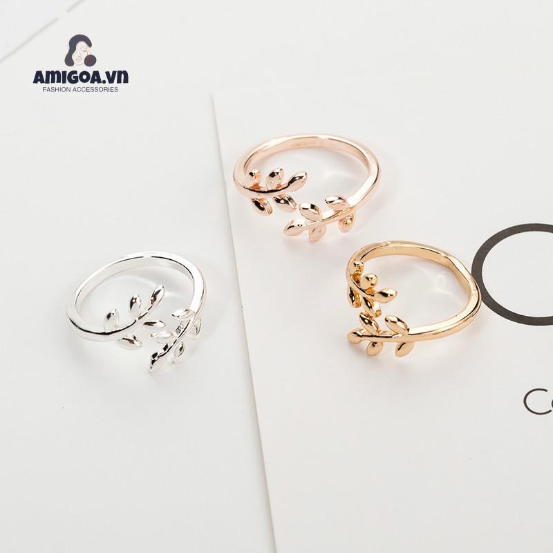 ✨✨Nhẫn hình lá ô liu làm từ hợp kim thời trang