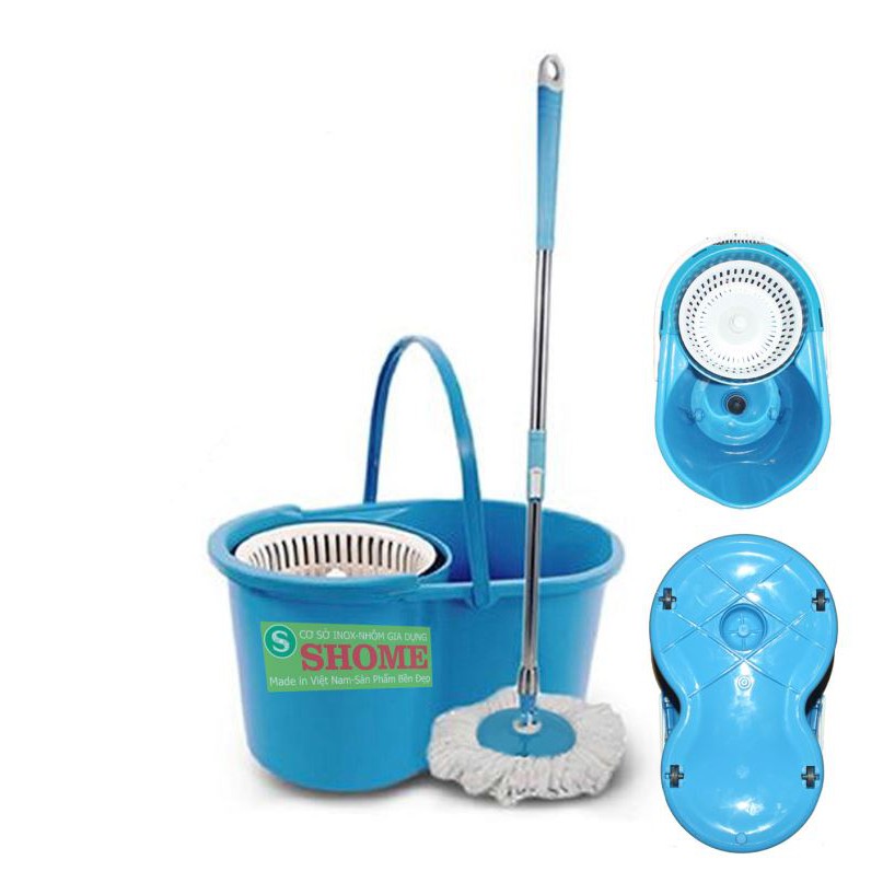 Bộ lau nhà 360 độ SHOME, cây lau inox