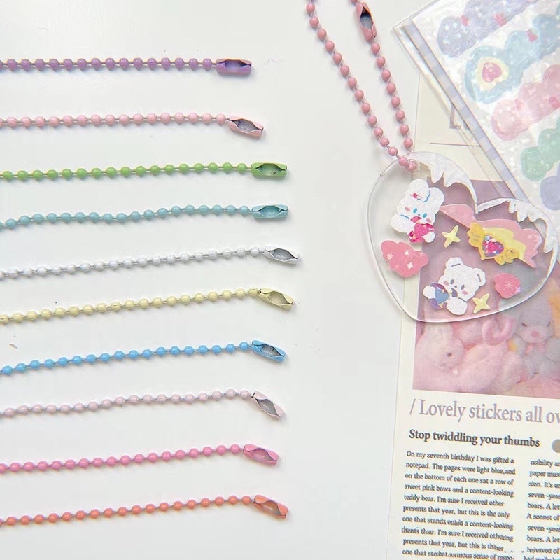 Dây xích bi làm móc khoá handmade DIY