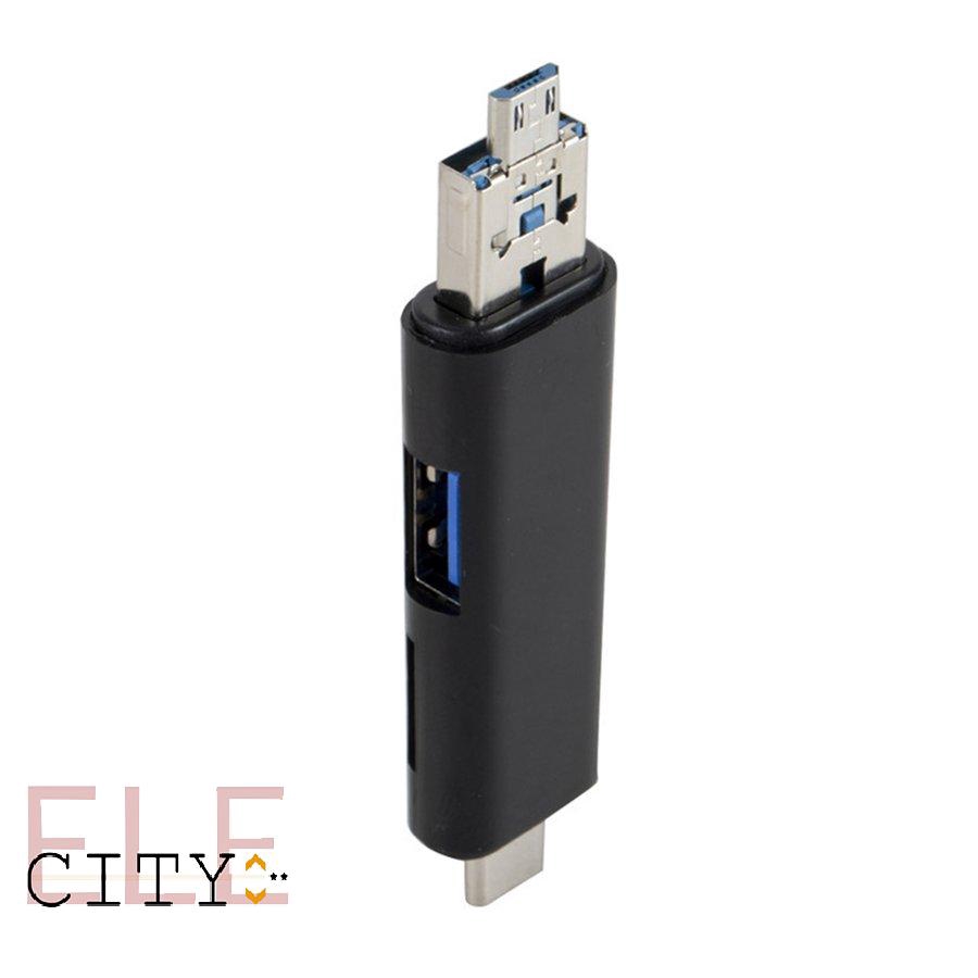 Đầu Đọc Thẻ Nhớ Otg 5 Trong 1 Usb 3.0 Type C / Usb / Micro Usb Sd Tf