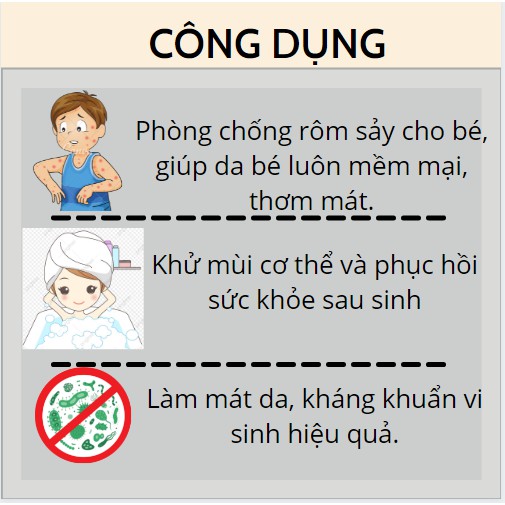 Thảo dược xông tắm mẹ và bé hỗ trợ giảm rôm sảy mẩn ngứa, khử mùi cơ thể khi thời tiết giao mùa - Trà túi lọc Thông Cát