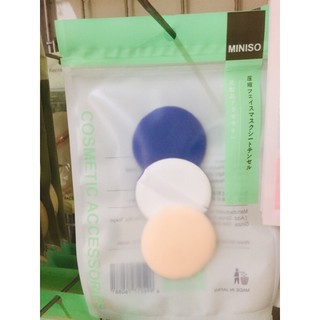 Set 3 Miếng Bông Mút Cushion Mềm Mịn Miniso