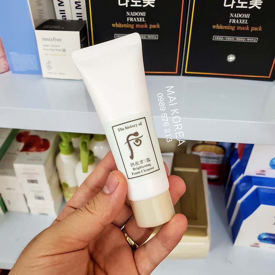 Set sữa rửa mặt Whoo trắng cao cấp dưỡng sáng da 180ml+40ml