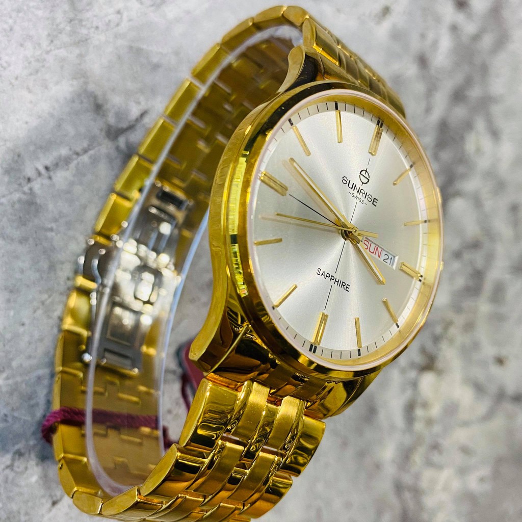 Đồng hồ Sunrise nam chính hãng Nhật Bản M1143.SA.G.T - kính saphire chống trầy - bảo