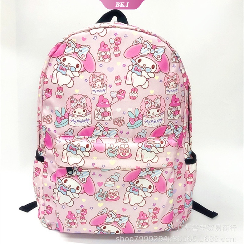 SANRIO Ba Lô Canvas In Hình Hello Kitty Cinnamoroll My Melody Dễ Thương Cho Nữ