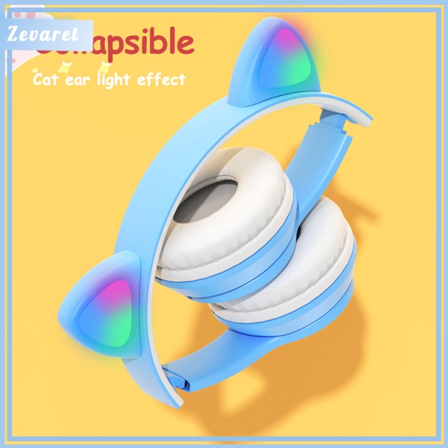 Tai Nghe Bluetooth Có Mic Hình Tai Mèo Đội Nón Bảo Hiểm Độc Đáo