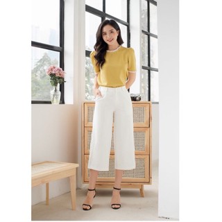 Quần ống rộng lỡ vải tuyết mưa