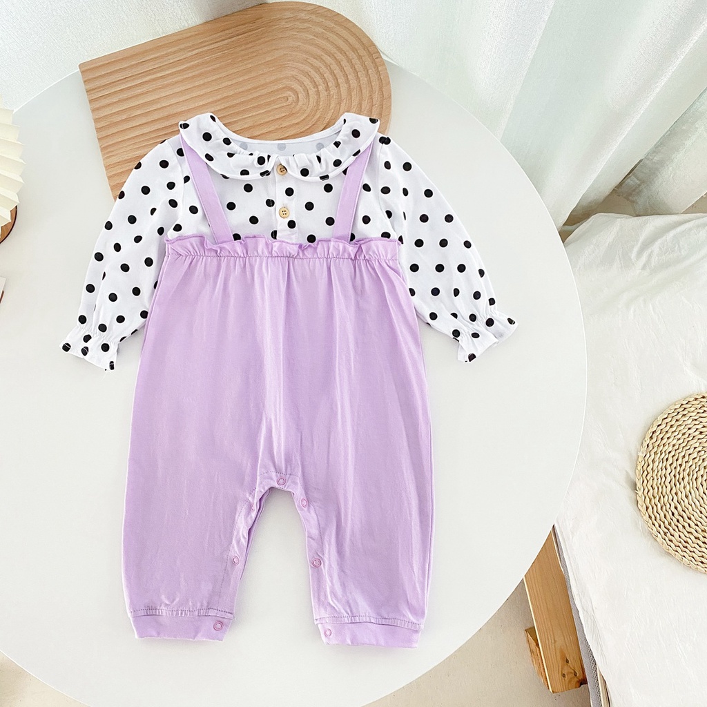 Sanlutoz Dễ thương Polka Rải rác Em bé Cô bé Rompers Bông