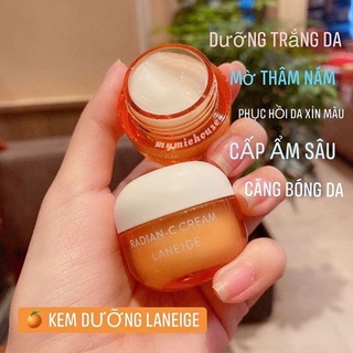 LÔ 5- 10 HỦ Kem dưỡng trắng da làm mờ đốm nâu LANEIGE Radian-C Cream 10ml