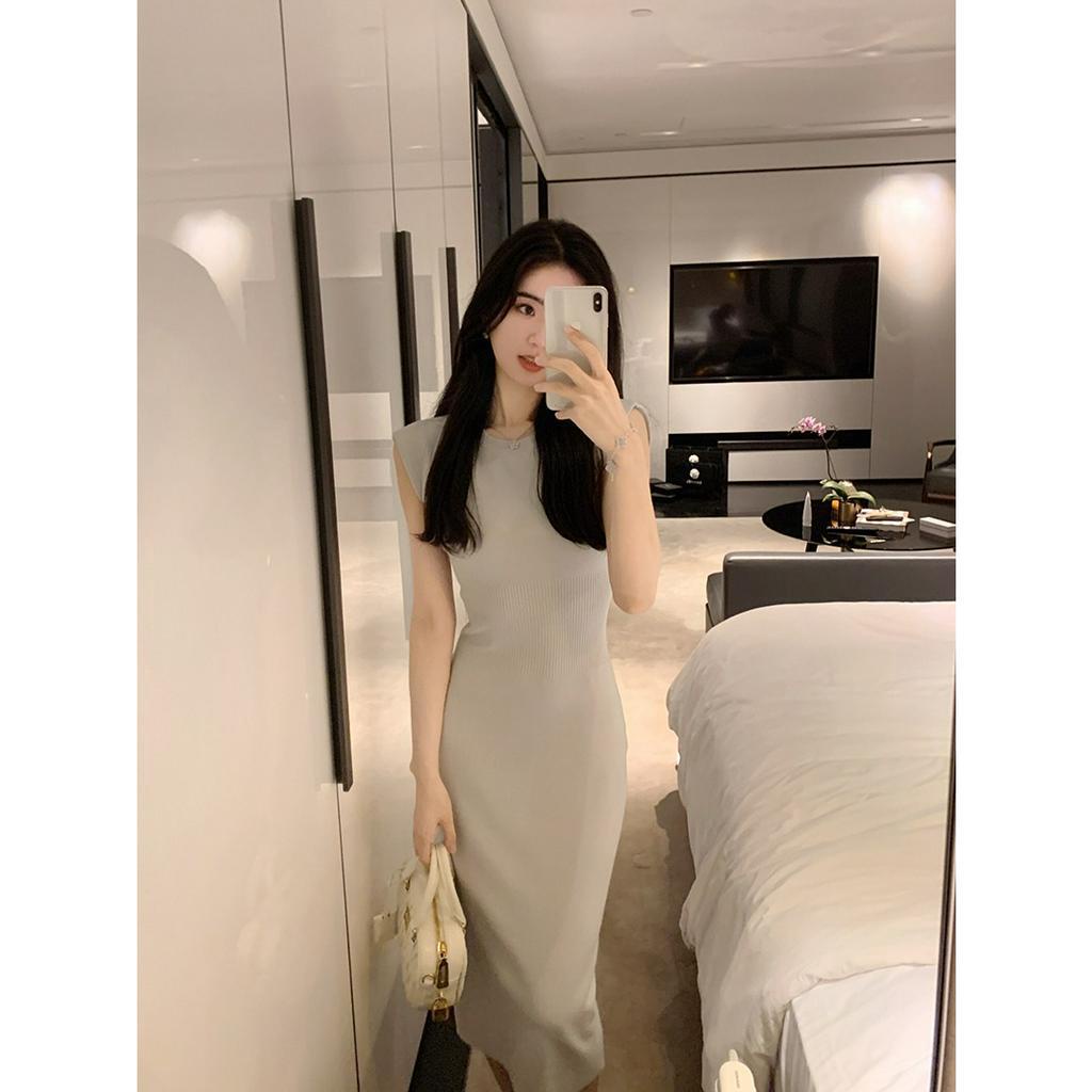 ZHELIHANGFEI Đầm Dệt Kim Dáng Vừa Hở Vai Thời Trang Cho Mẹ Và Bé