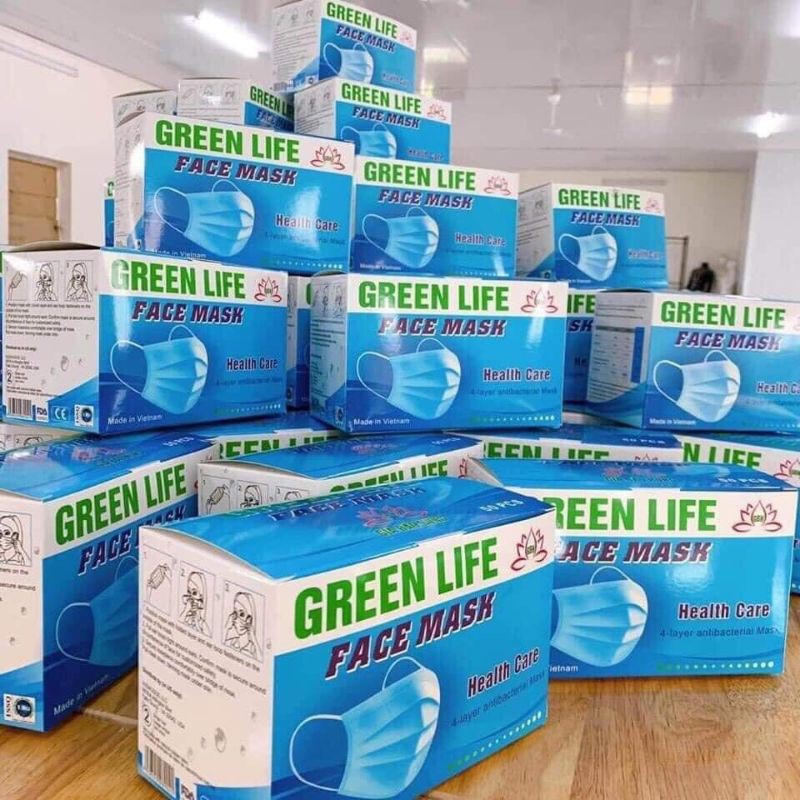 Khẩu Trang Y Tế 4 lớp Green Life kháng khuẩn chống thấm nước - Hàng chính hãng - Thế Giới Nông Sản