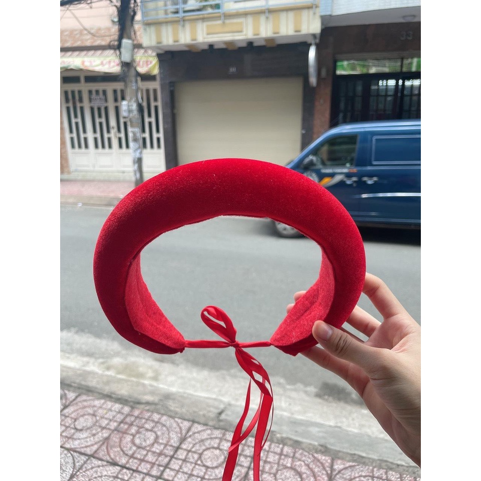 Mấn nhung trơn đơn giản chụp cổ phục, áo dài thợ thủ công TP HCM Giangpkc 2022