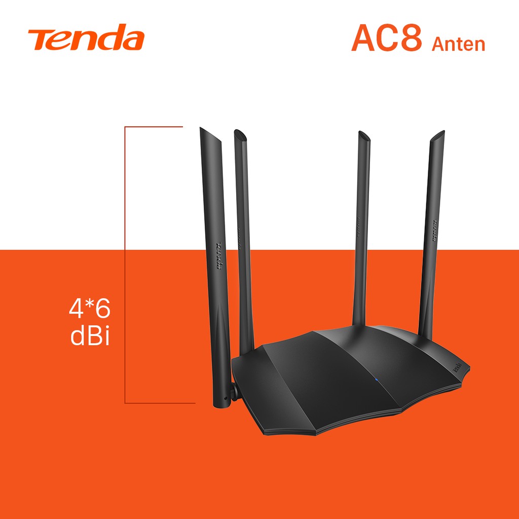 Tenda Thiết bị phát Wifi AC8 Chuẩn AC 1200Mbps - Hãng phân phối chính thức