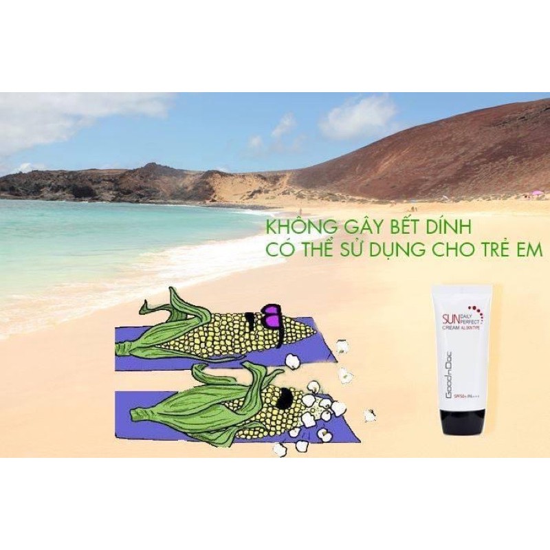 ✅Kem chống nắng GoodnDoc Daily Perfect Suncream SPF 50 + PA+++ 50ml [Kết hợp dưỡng sáng da và ngừa lão hóa]