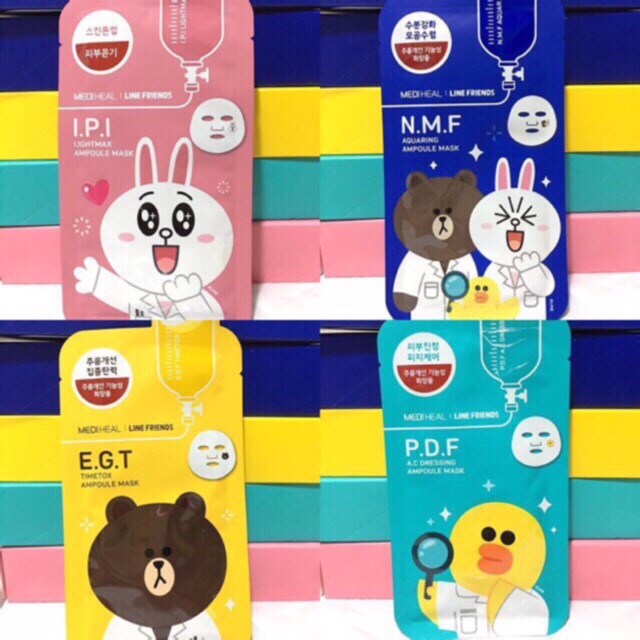 Mặt Nạ MEDIHEAL LINE FRIEND Gấu thỏ vịt Korea