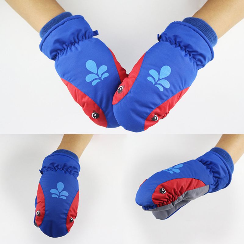 Găng Tay Chống Gió Giữ Ấm Mùa Đông In Họa Tiết Hoạt Hình Cho Bé
