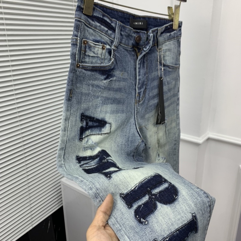 Quần bò AMIRRII chữ trần chỉ dọc cực chất ảnh thật kèm video tại shop