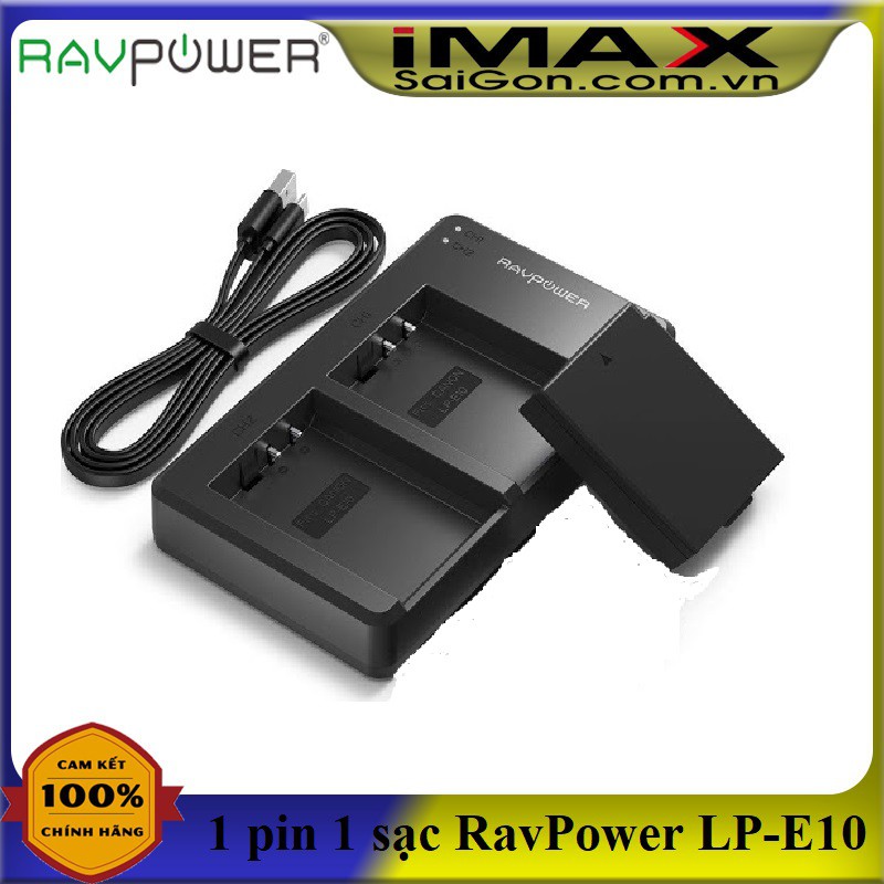 1 PIN VÀ 1 SẠC RAVPOWER thay thế cho CANON LP-E10