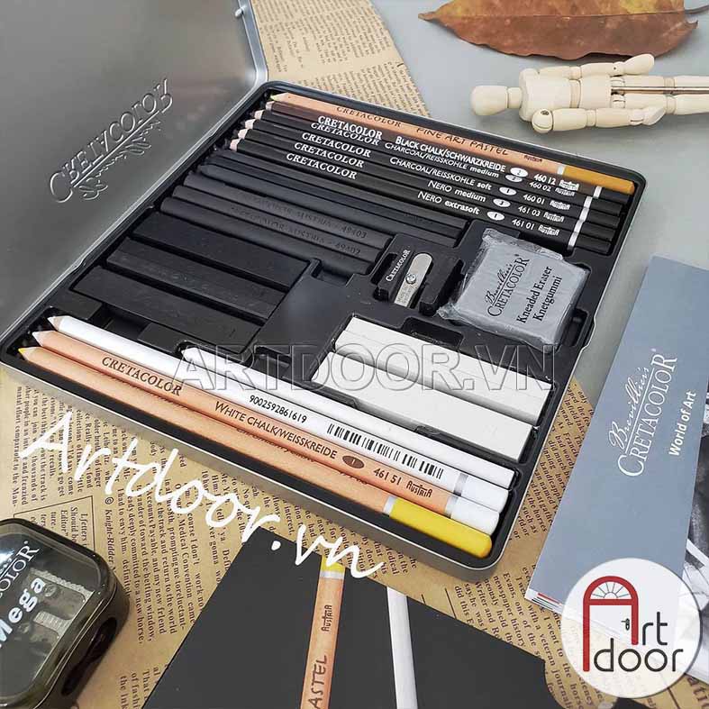 [ARTDOOR] Bộ bút chì bản đặc biệt CRETACOLOR Wolf Box 25 món (2602)