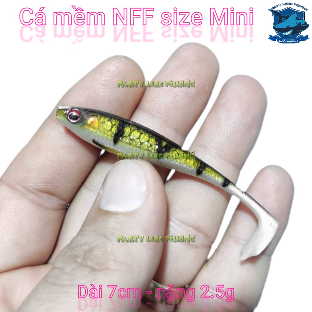 Cá mềm NFF size Mini - Mồi câu cá lóc, chẽm... Size 7cm - nặng 2.5g