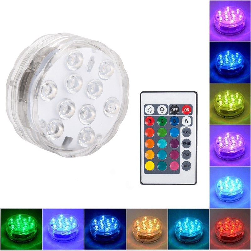 Đèn Led 10 Bóng Trang Trí Bể Cá Kèm Điều Khiển Từ Xa