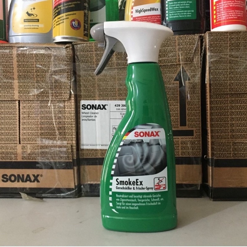 SONAX - Dung Dịch Khử Mùi Hôi/Khói Thuốc LáTrong Nội Thất Ô Tô (Sonax Smoke-Ex  500ml) [Hàng Đức Chính Hãng]