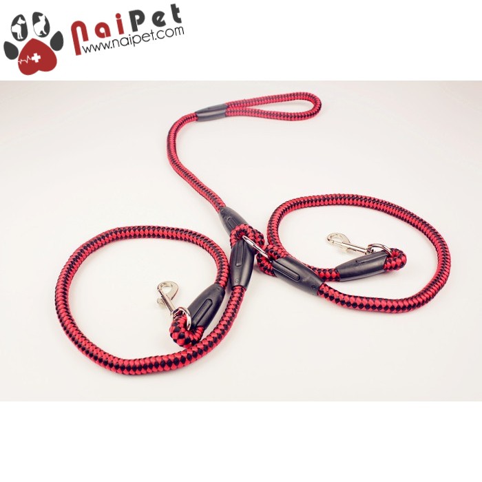 Dây Dắt Đôi Dắt Hai Thú Bện Thừng Sợi Tròn DDTC008 Cho Thú Cưng
