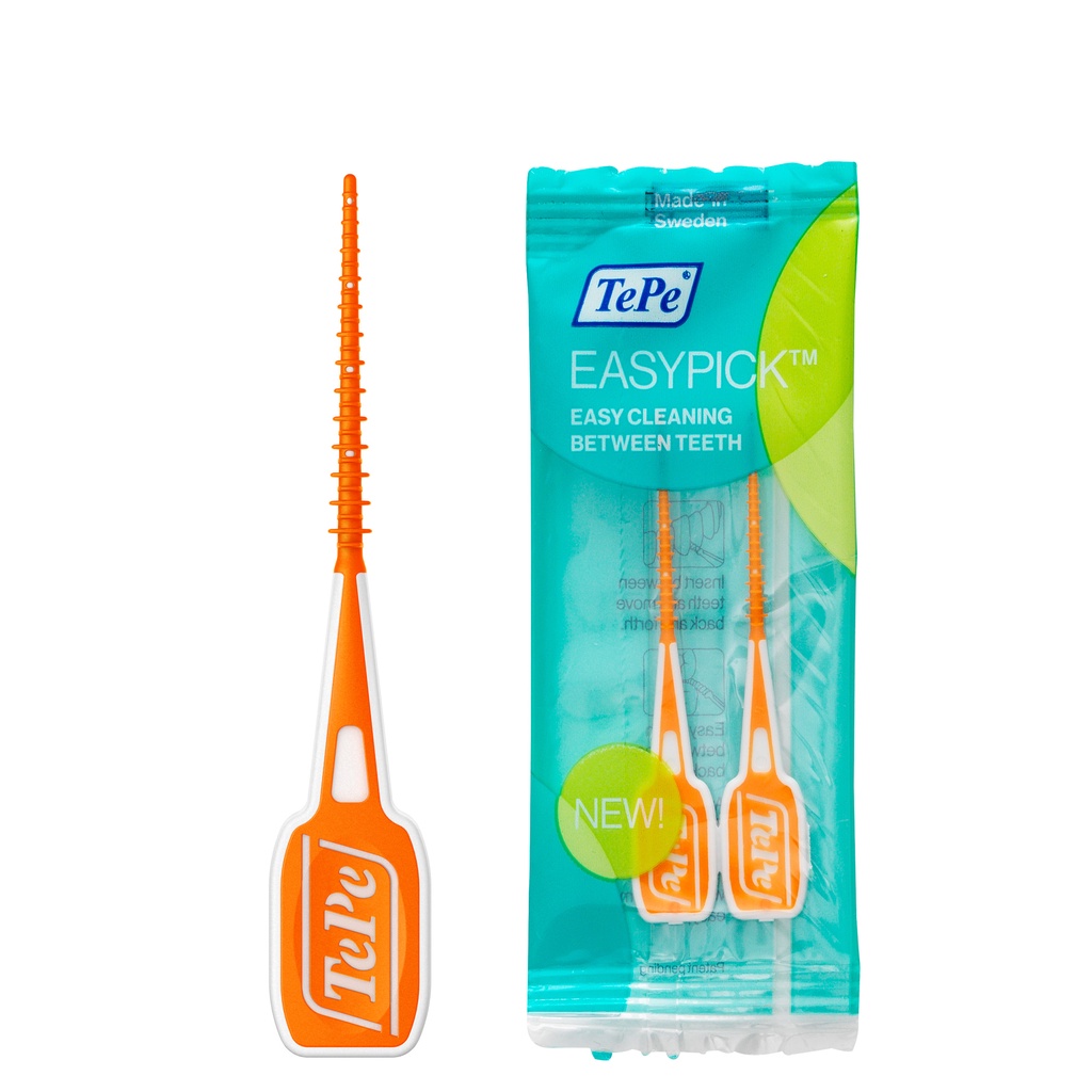Combo 10 bịch tăm chải kẽ răng màu cam Tepe EasyPick XS-S
