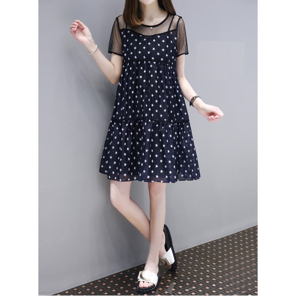 Đầm Bầu Váy Bầu Babydoll Nhiều Tầng Mùa Hè Phối Ren Xinh Xắn Đi Chơi Dự Tiệc Đi Biển HD2706 Honey Mommy