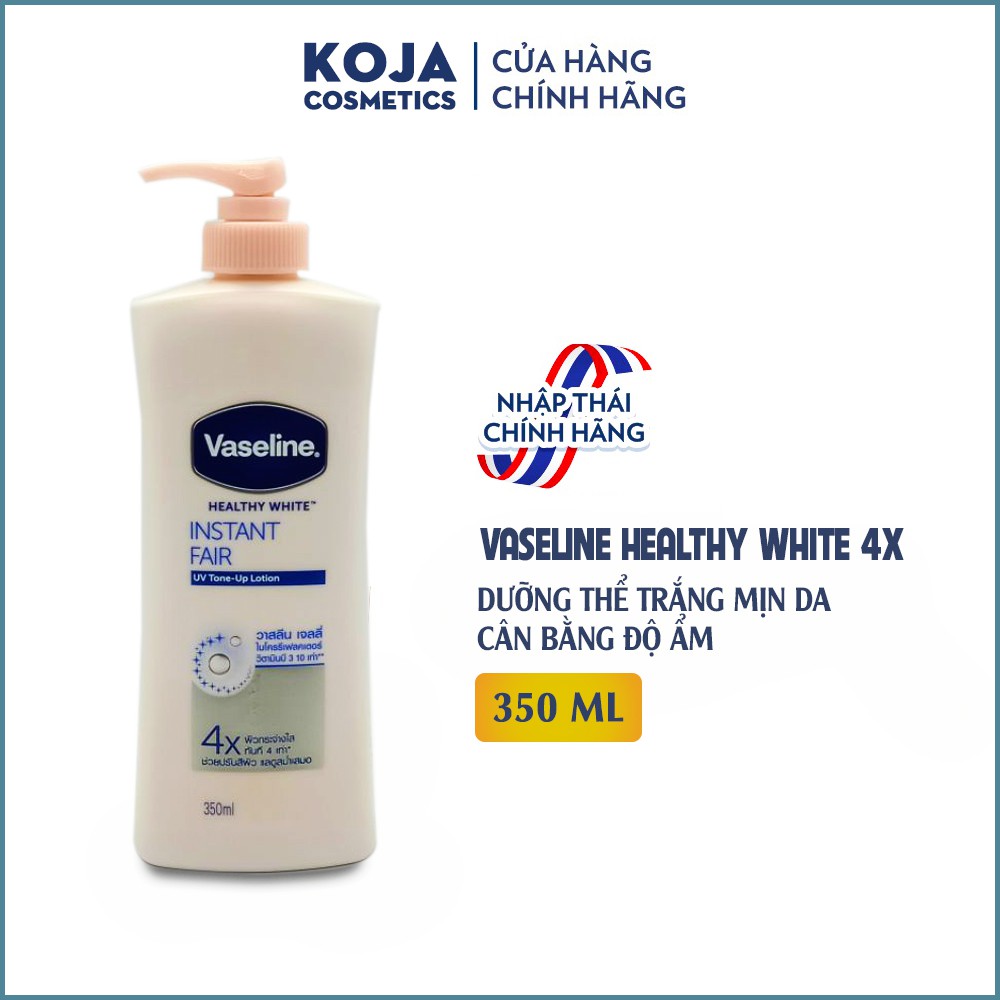 Sữa Dưỡng Thể Trắng Da Vaseline 4X Healthy White Instant Thái Lan 350ml