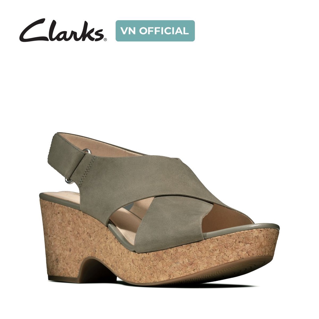 Sandal Đế Xuồng Da Nữ Clarks Maritsa Lara màu Xanh Nubuck