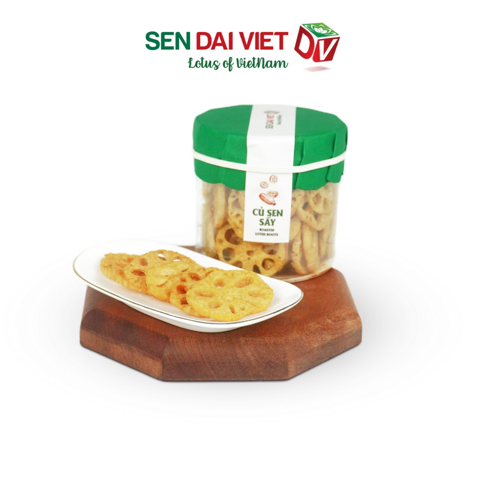 Củ Sen Sấy- Không Đường, Ăn Vặt Không Lo Tăng Ký, Sen Đại Việt-Hủ 50g