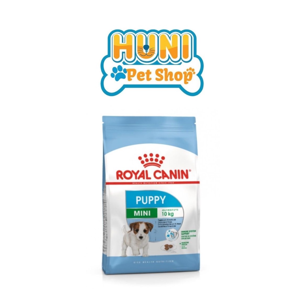 Thức ăn cho chó con hạt Royal Canine Mini Puppy - túi 800g, 2kg Huni Petshop