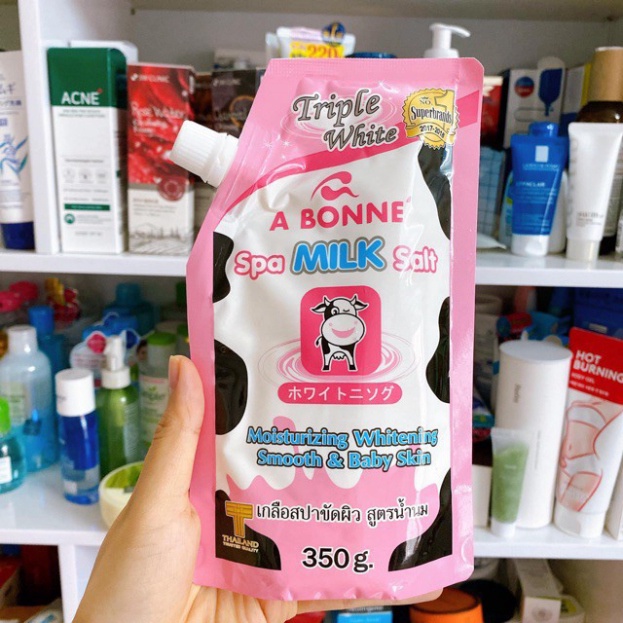Muối Tắm Sữa Bò 💕𝑭𝒓𝒆𝒆𝒔𝒉𝒊𝒑💕 Muối Tắm Tẩy Tế Bào Chết A Bonne Spa Milk Salt Chính Hãng