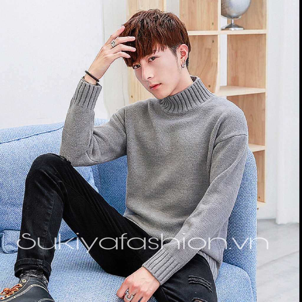 Áo Len nam cao cổ SUKIYA chất dày dặn phong cách Hàn quốc mới nhất 2024 AL11 | BigBuy360 - bigbuy360.vn
