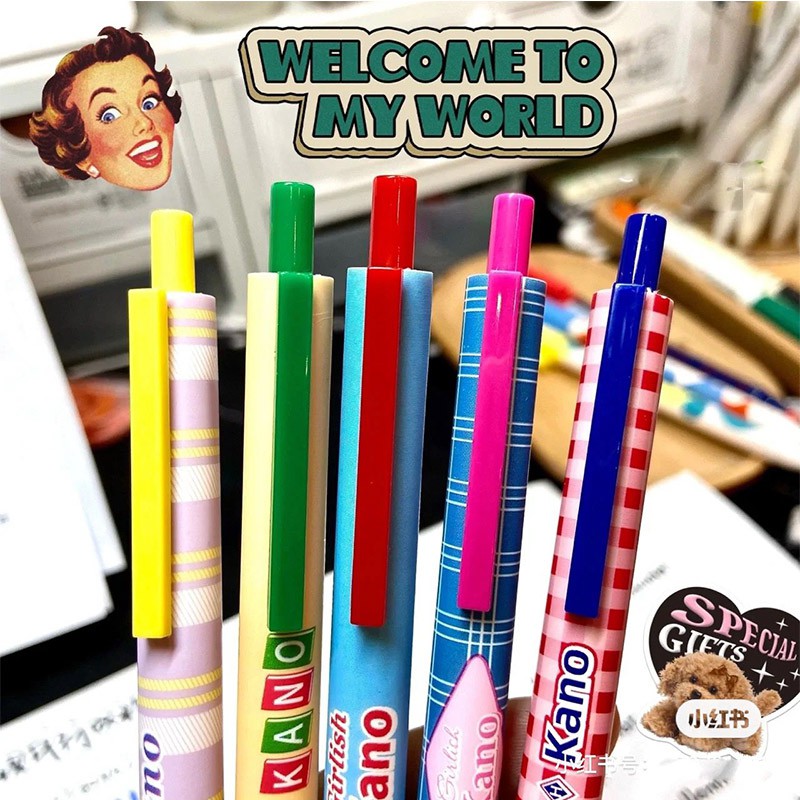 Bút mực gel đen ngòi 0.5mm phong cách cổ điển tiện lợi