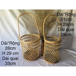 Giỏ Mây Đan Lưới Có Quai ,có ảnh thật