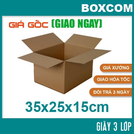 [HCM] - Size 35x25x15 Thùng Carton, hộp carton đóng hàng