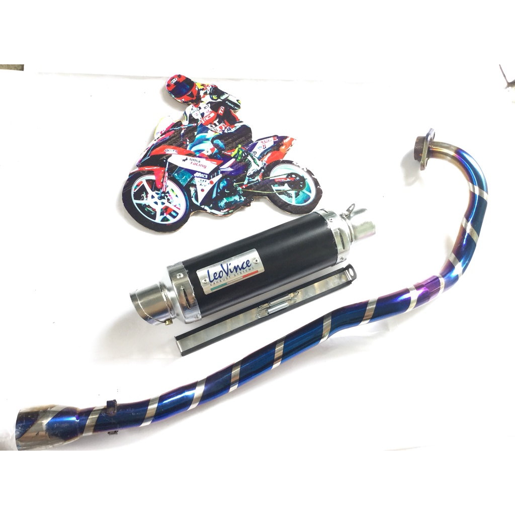 Pô leovince ĐEN cả cổ titan wave, cup, dream, 67, axelo, exciter 50cc, exciter, winer, sonic,...