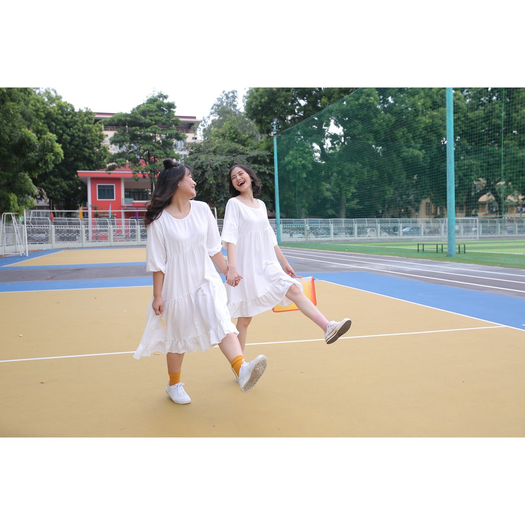 JUNNY DRESS - VÁY BABYDOLL TAY CHUN DÀI - V0054