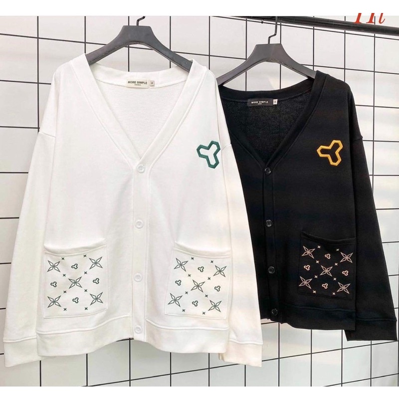 Áo cadigan lục lăng in túi H2A657