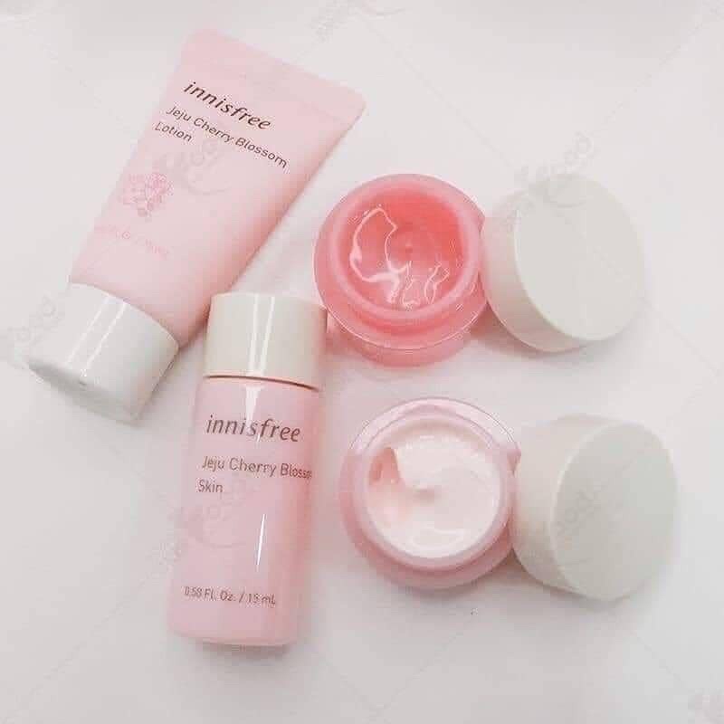 Set Dưỡng Da Innisfree Hoa Anh Đào Jeju Cherry Blossom Kit MINI 4 Món