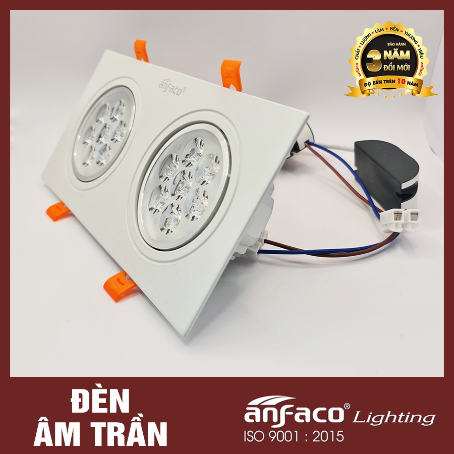 Đèn Downlight Đôi Led Anfaco AFC 771T/2 - Đèn Âm Trần 3Wx2