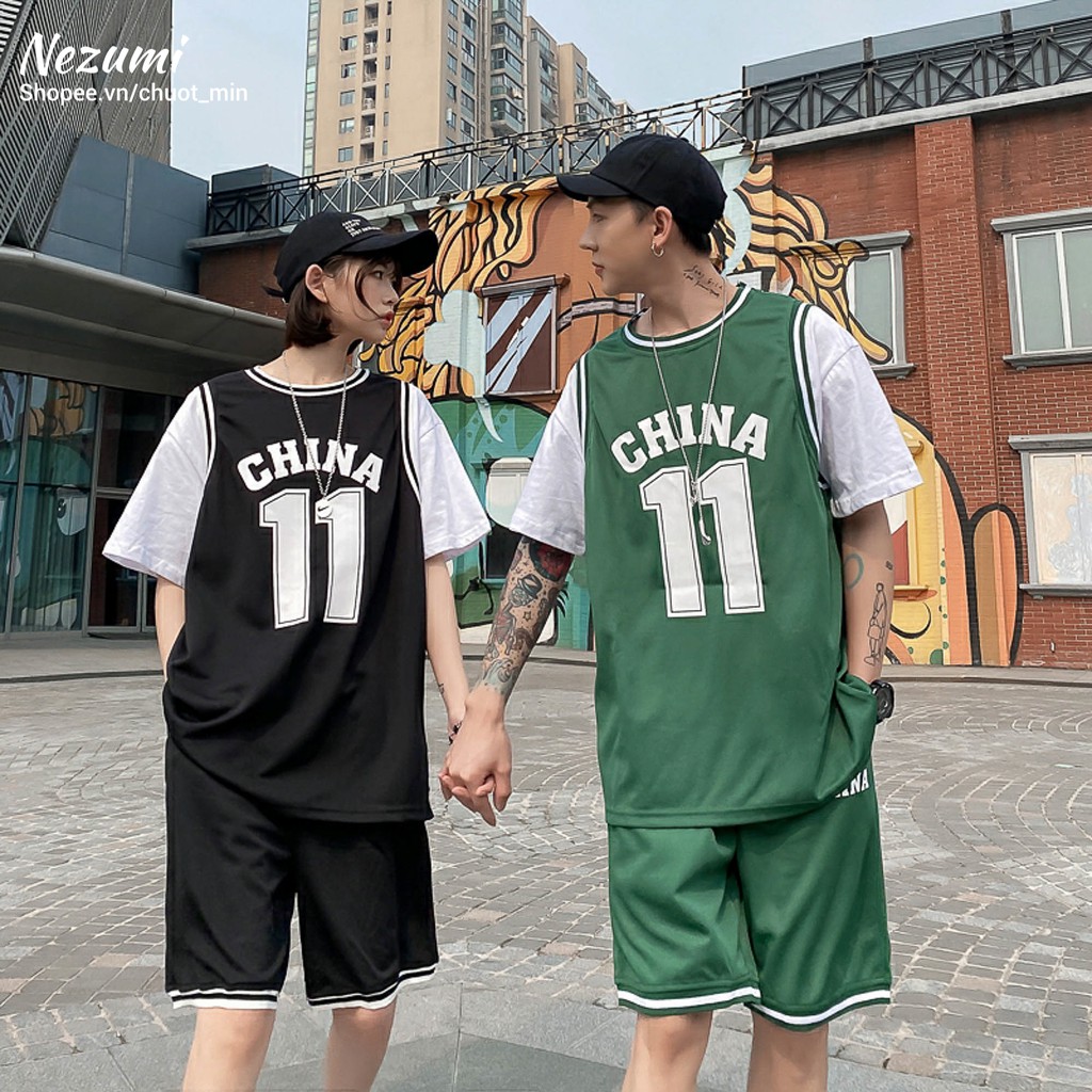 Bộ quần áo thể thao bóng rổ China 11 unisex nam nữ